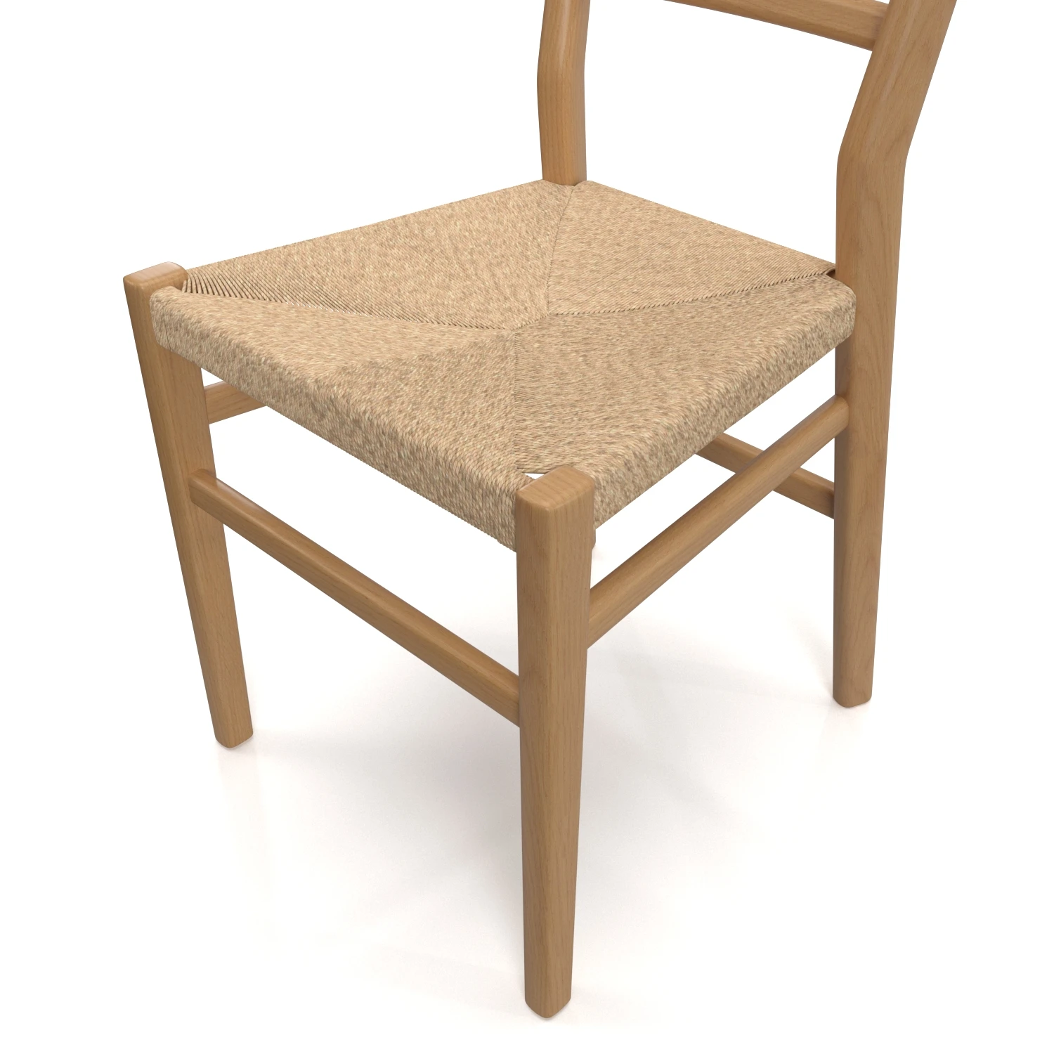 Oak Farmhouse Dining Chair PBR 3D Model_05